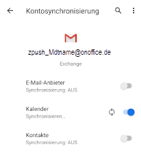 Erste synchronisation