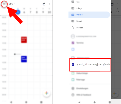 Synchronisierte Termine