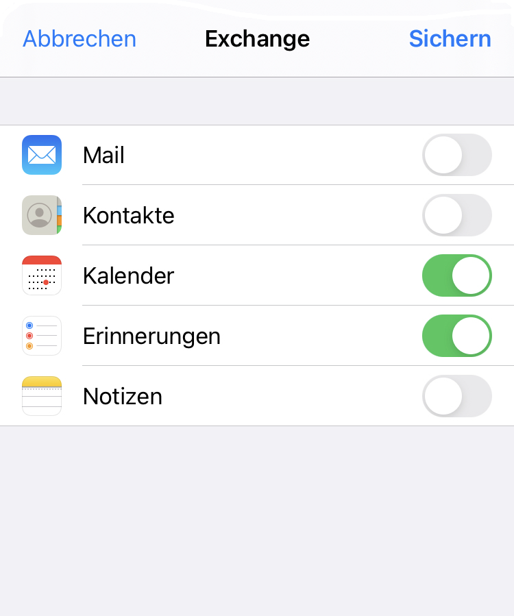 Erste synchronisation