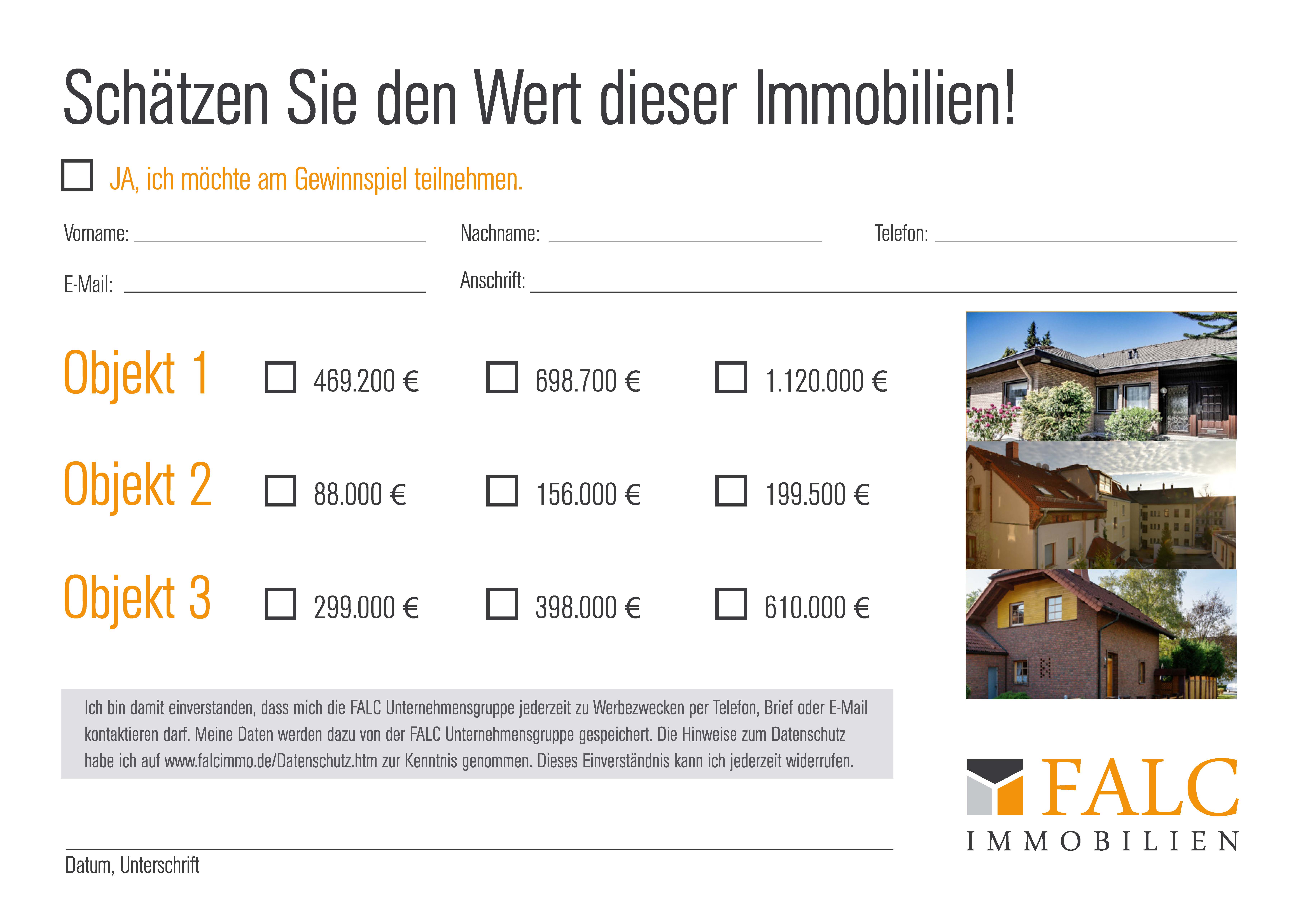 Beispiel Gewinnspielkarte Rückseite